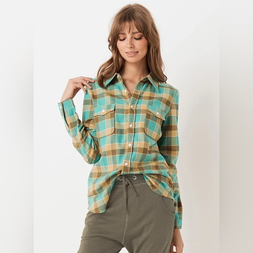 SPELL Maverick Flannel shirt - Turquoise Rare